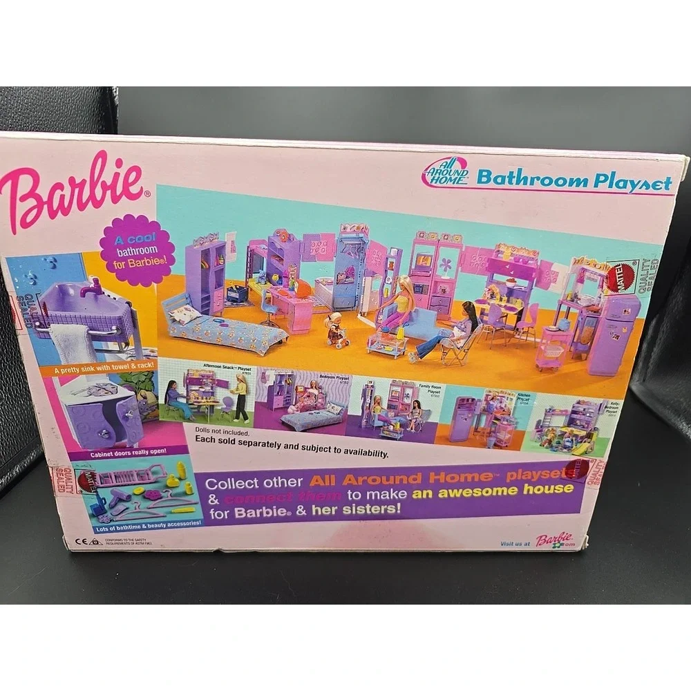 Barbie‎ All Around Home Bathroom Playset Mattel 67555 Attachment 2001 Vintage